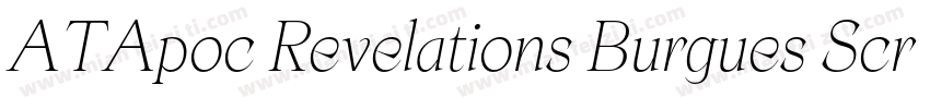 ATApoc Revelations Burgues Script字体转换